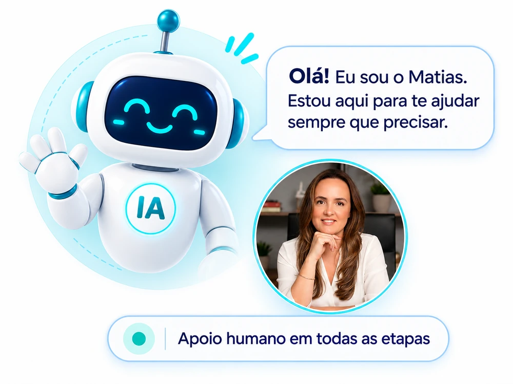 Matías, a inteligência artificial, e o apoio humano da Alejandra
